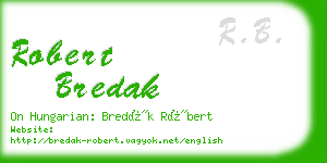 robert bredak business card